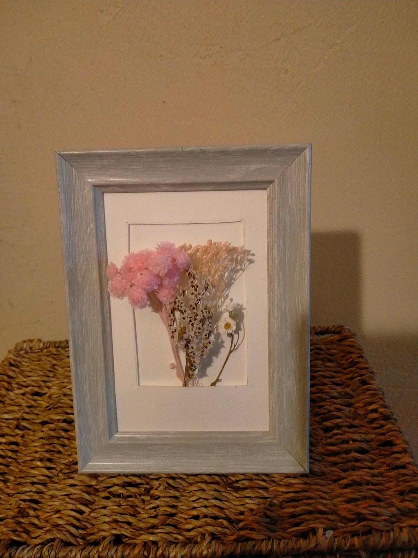 Cadre fleurs séchées naturelles