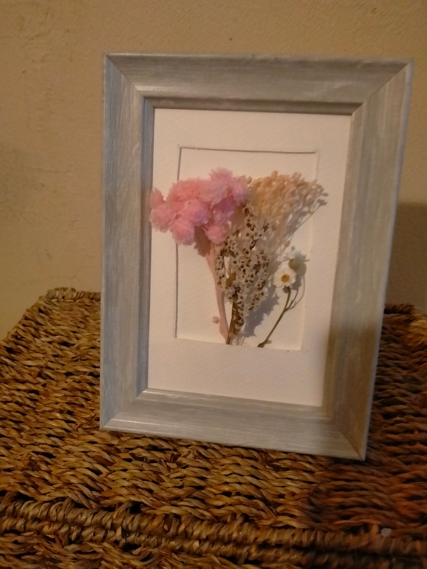 Cadre fleurs séchées naturelles