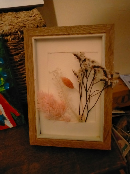 Petit cadre fleurs séchées naturelles